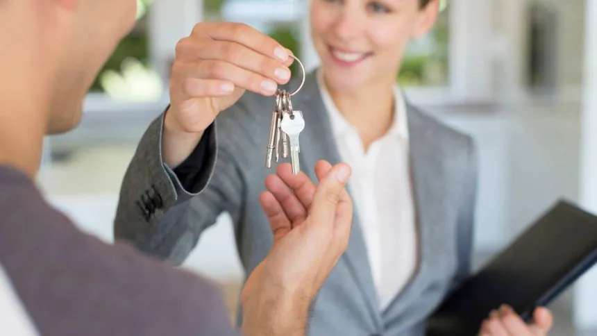 handing keys to a property over